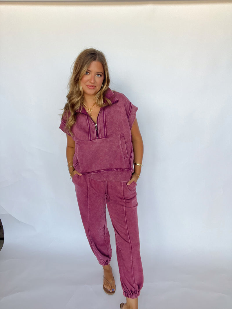 Plum Lux Jogger Set