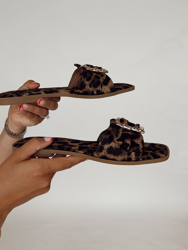 The Leopard Buckle Sandal