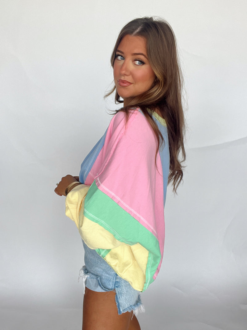 Pastel Colorblock Pullover