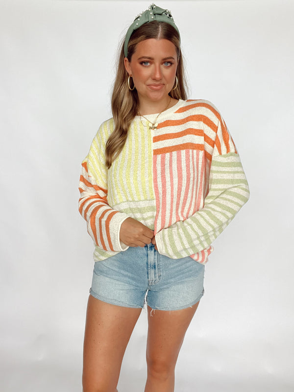 Lemon Colorblock Sweater