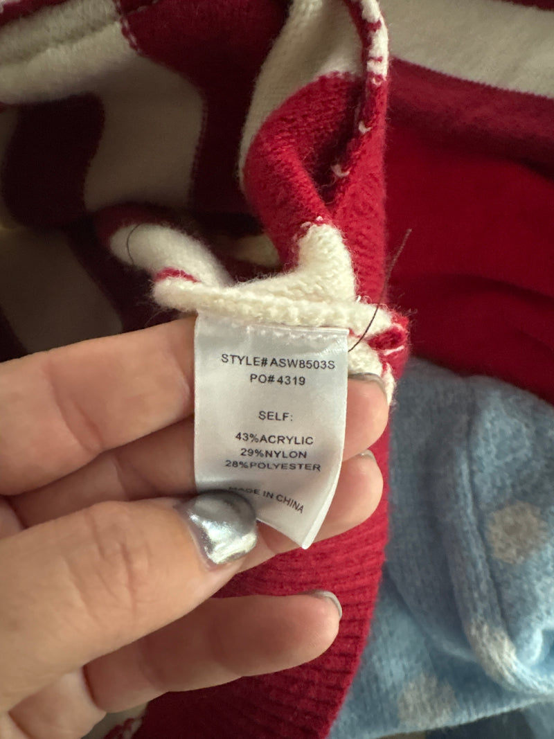 Red Striped Truck Cardi