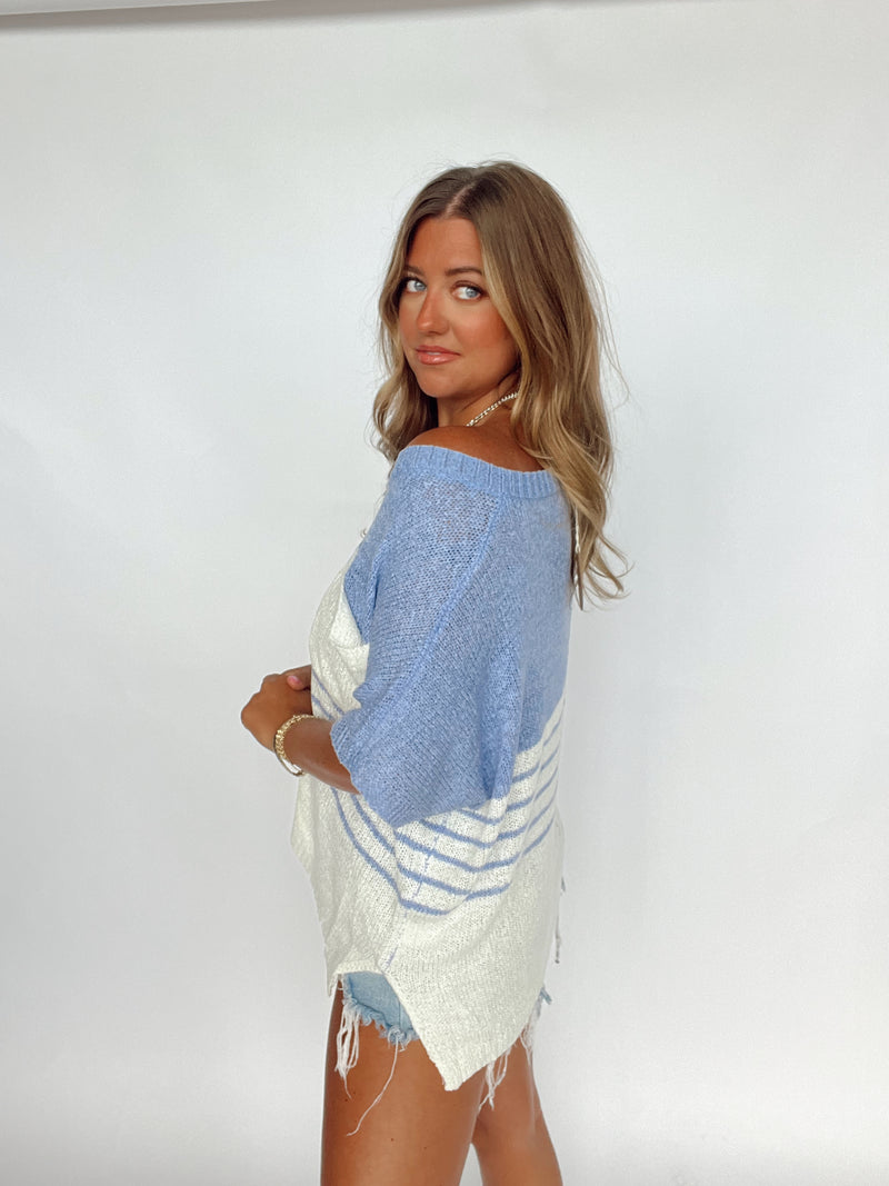 Periwinkle Colorblock Top