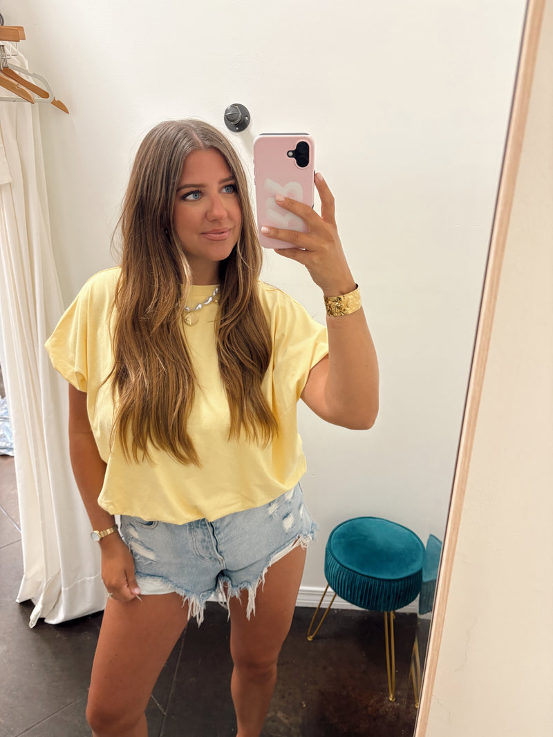 Lemon Bubble Top