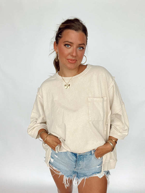 Taupe Pocket Top