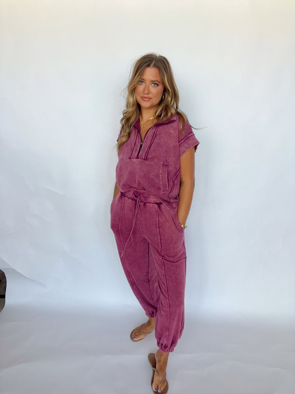 Plum Lux Jogger Set