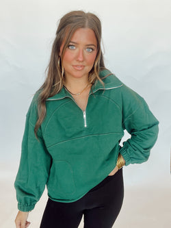 Green Raelynn Zip Up