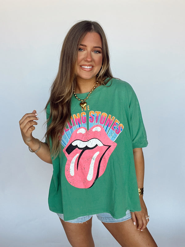 Green Rolling Stone Tee