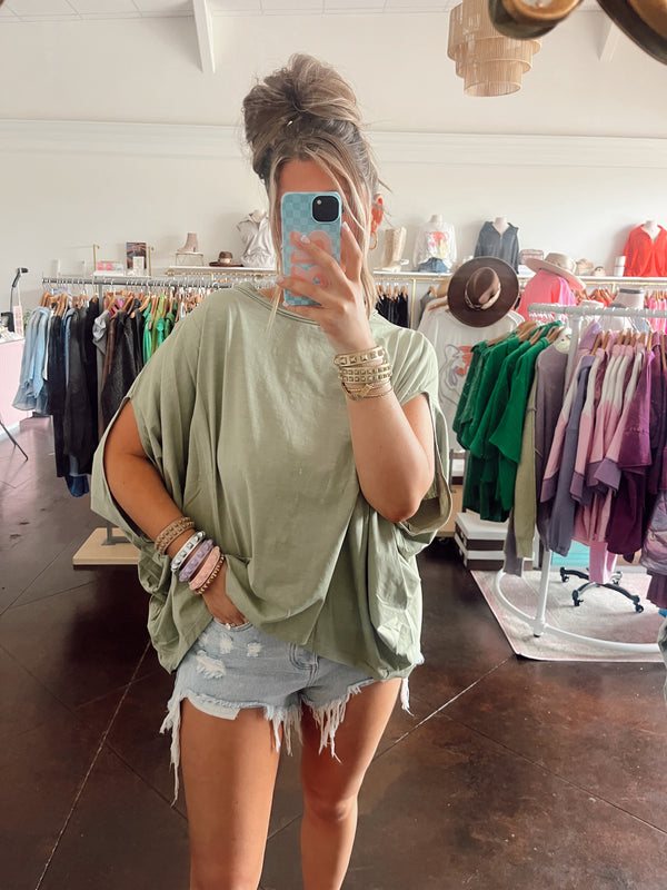 The Ava Oversized Top | OLIVE