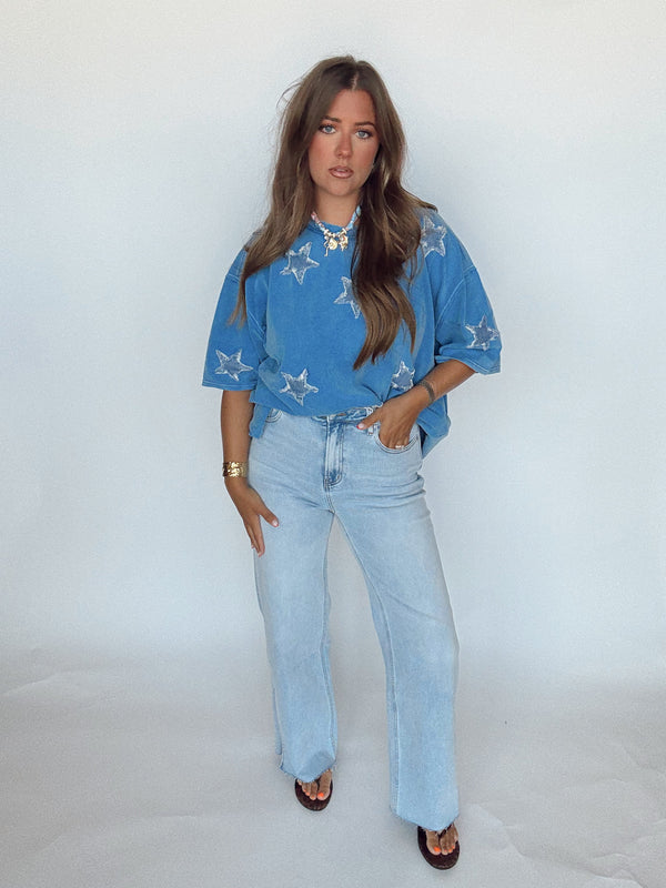 Annie Side Slit Denim