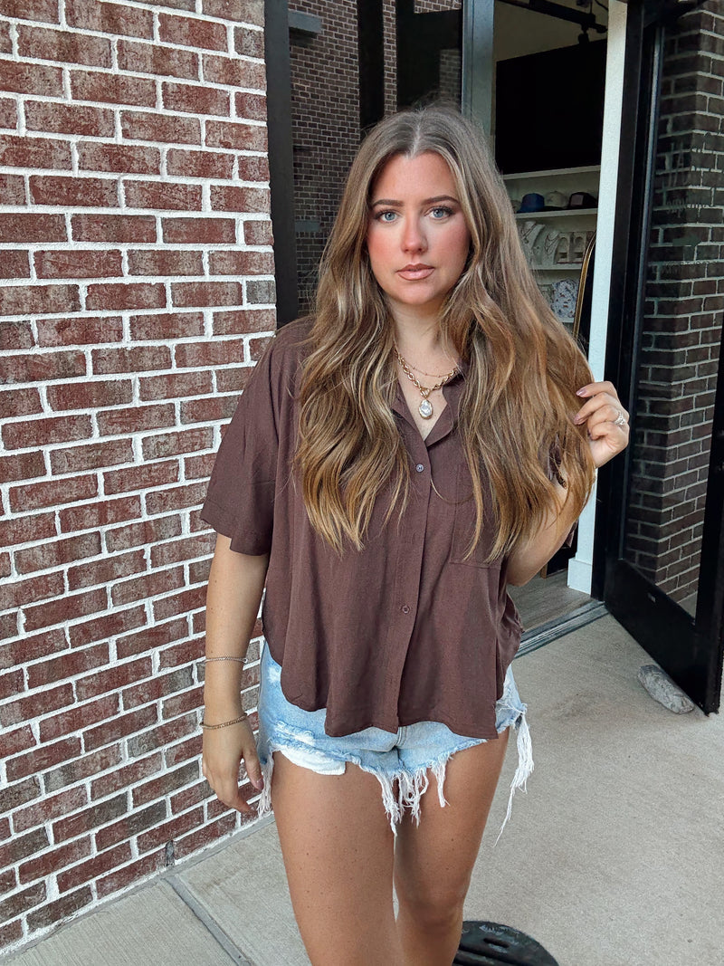 Brown Button Up