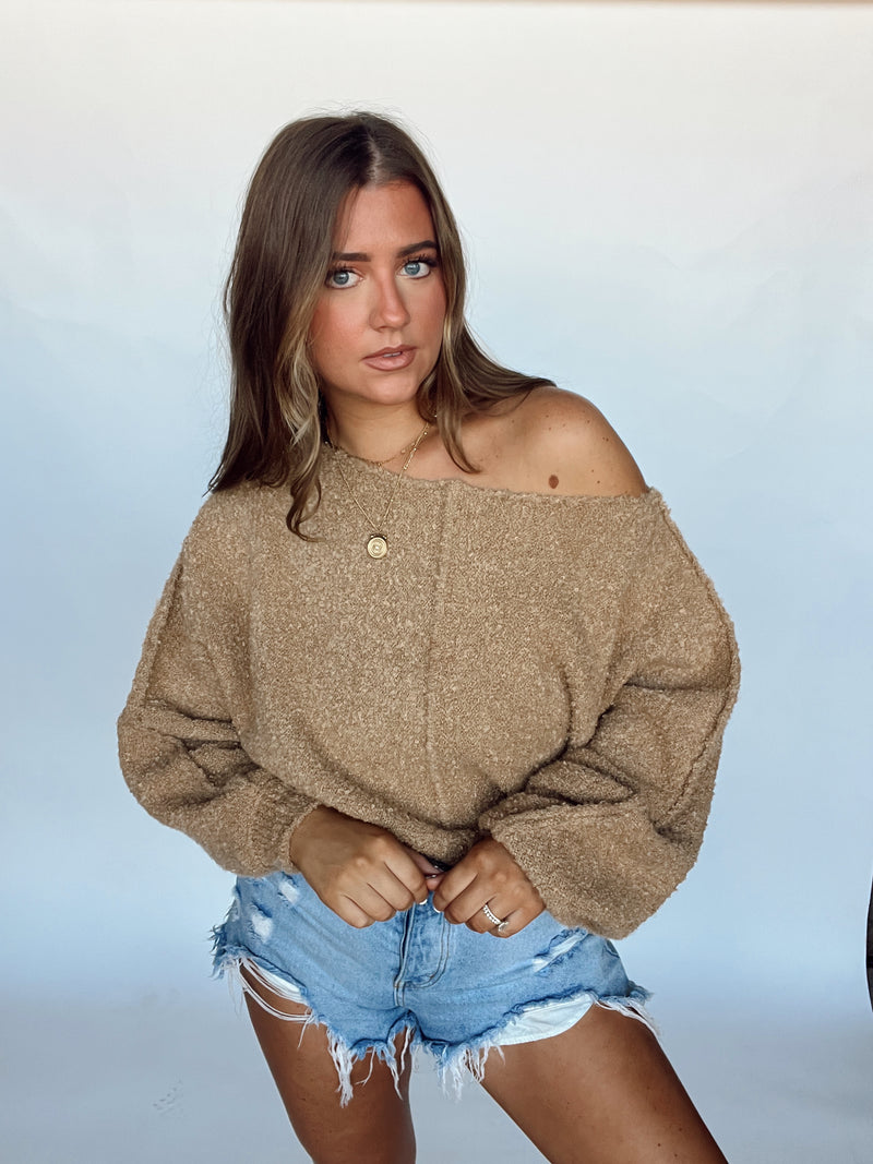 Taupe Slouched Sweater