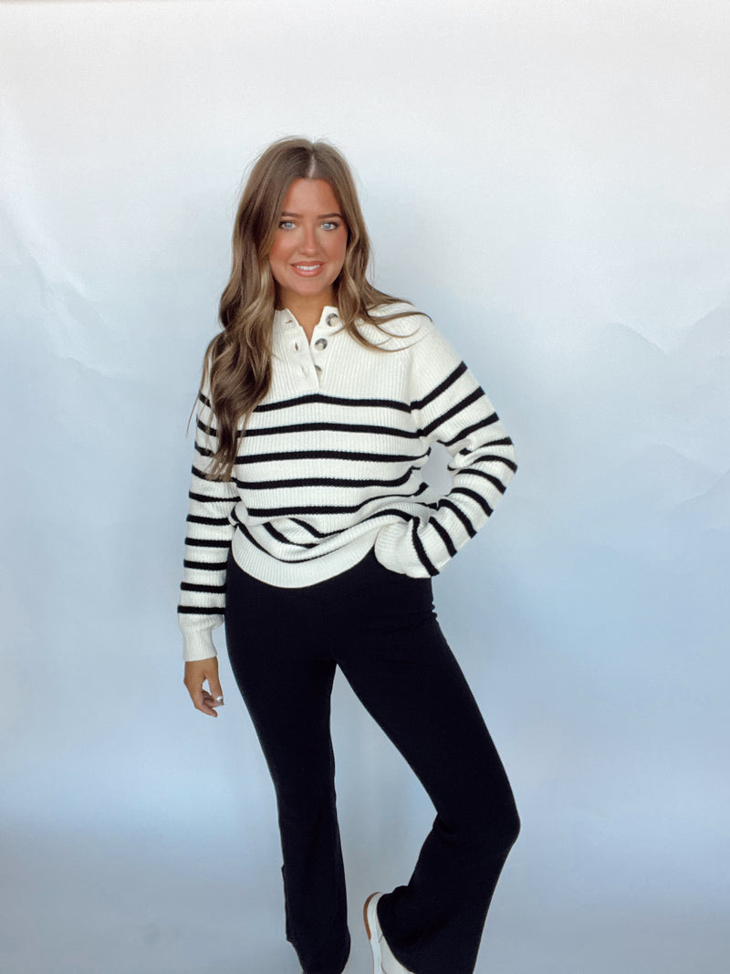 Striped Henley Sweater