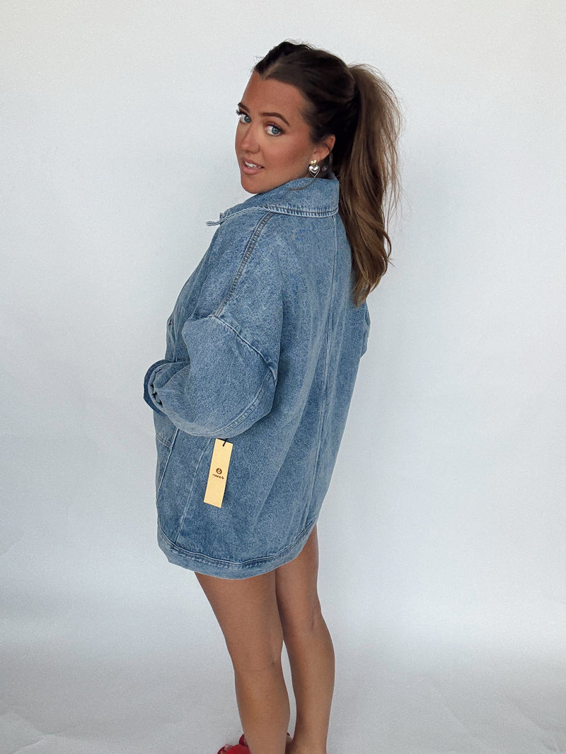 Boxy Denim Shacket