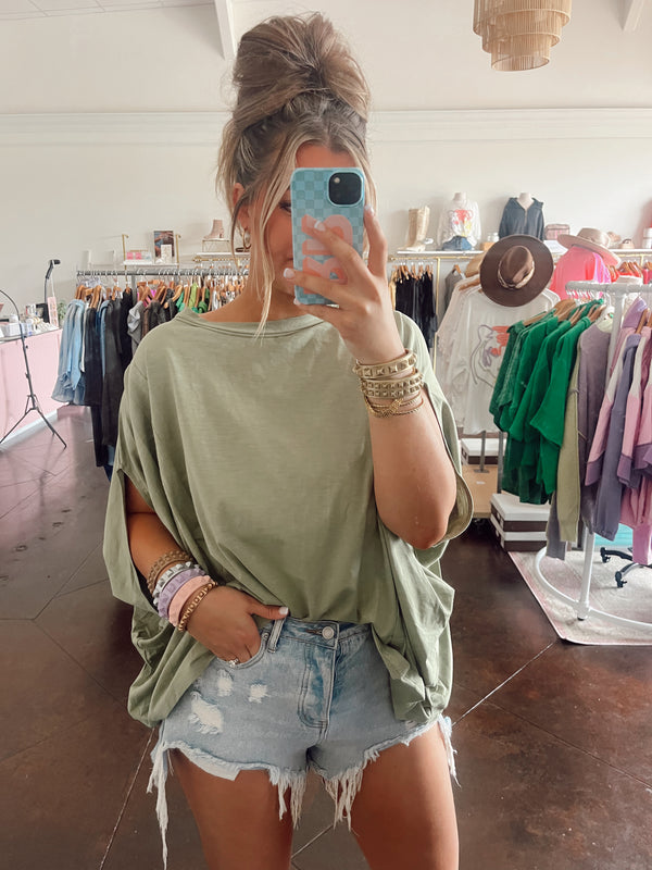 The Ava Oversized Top | OLIVE