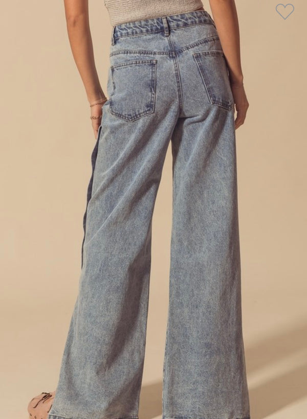 Snap Button Denim Pant