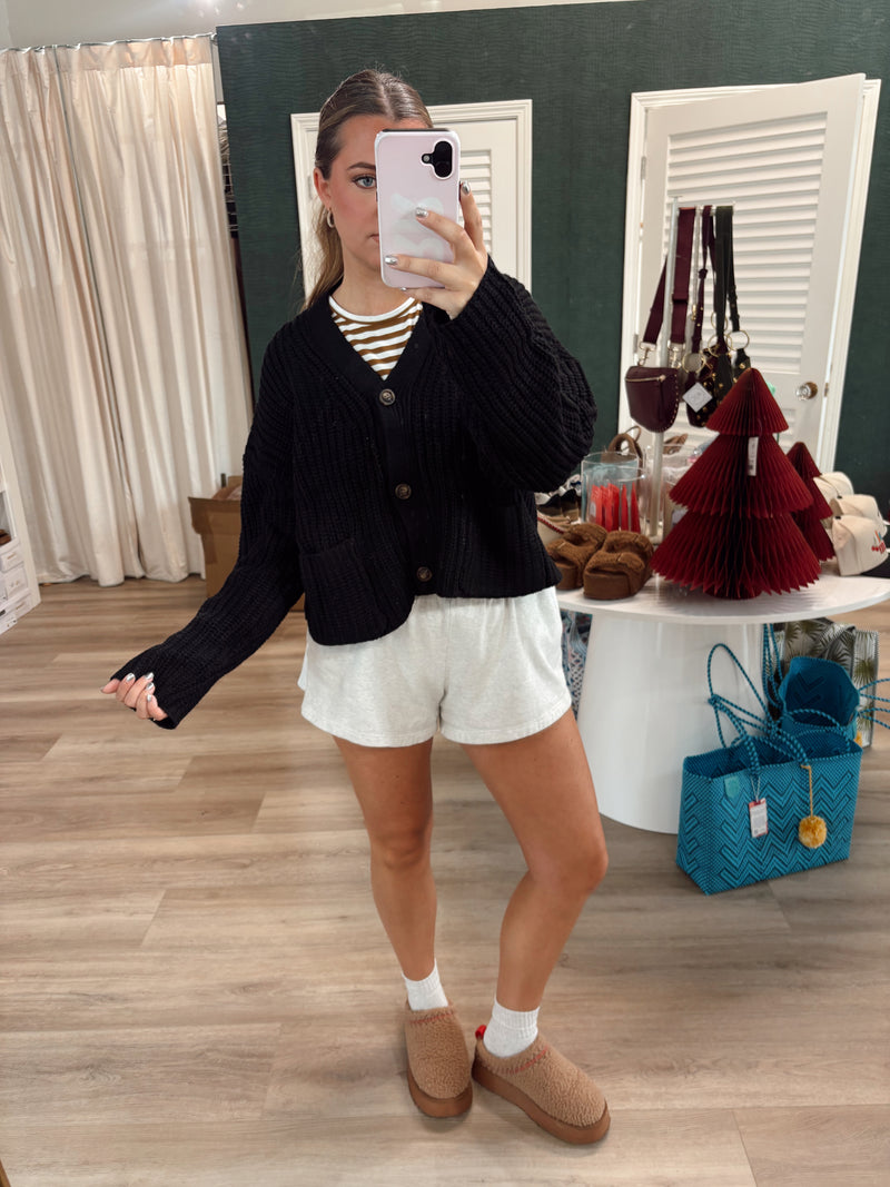 Black Knit Cardigan