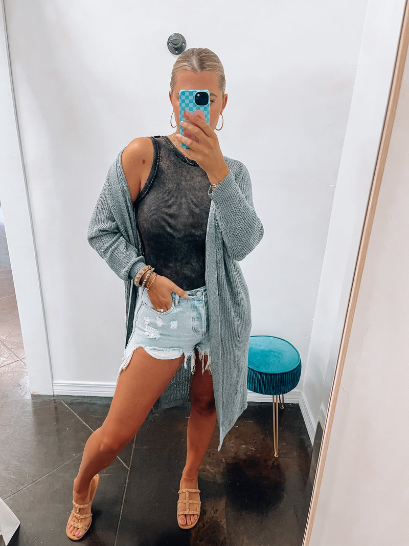 Grey Knit Cardigan