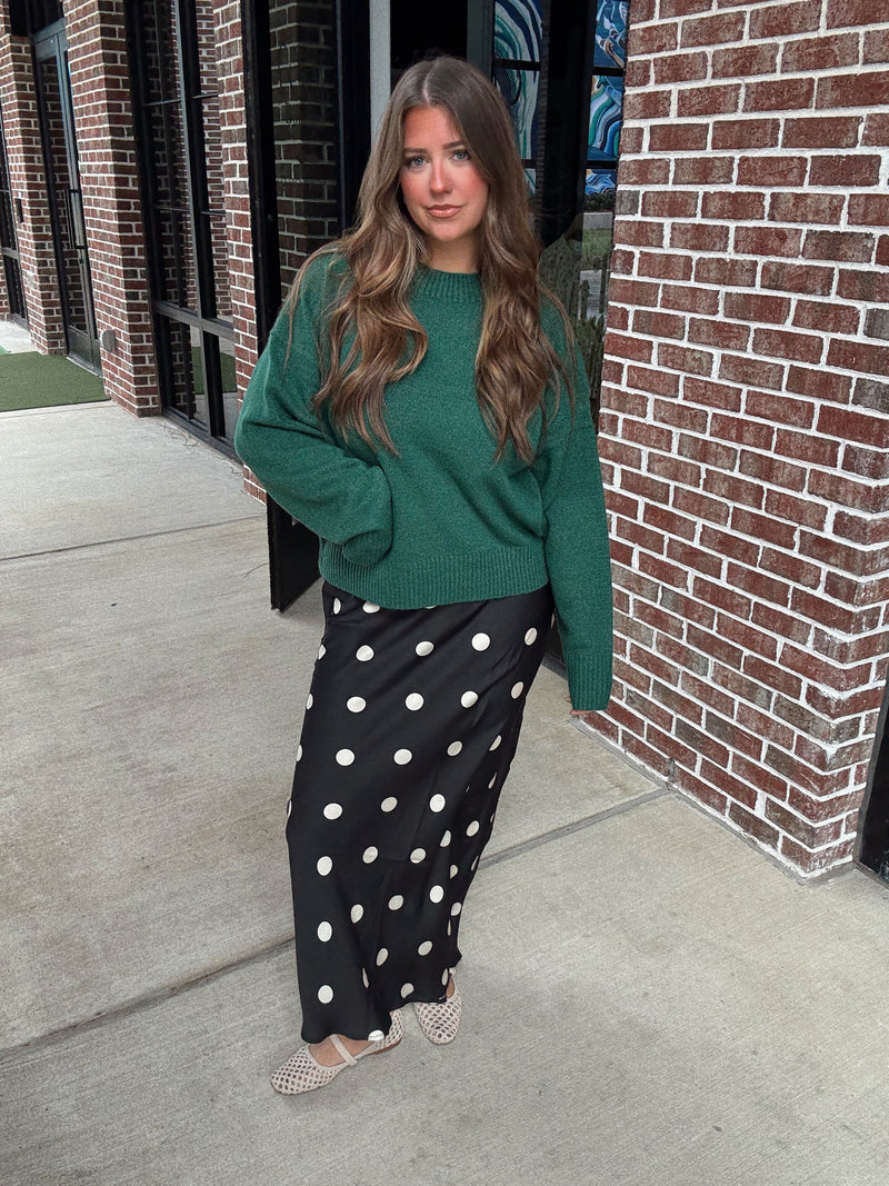 Hunter Green Ribbed Sweater