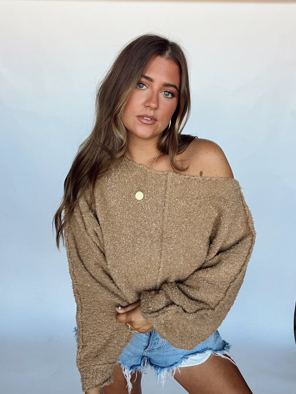 Taupe Slouched Sweater