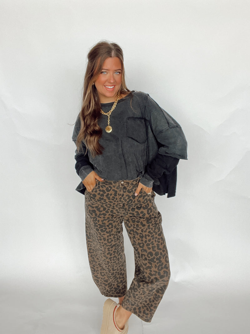 Cheetah Barrel Pant