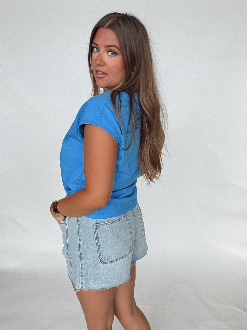V Neck Basic | Blue