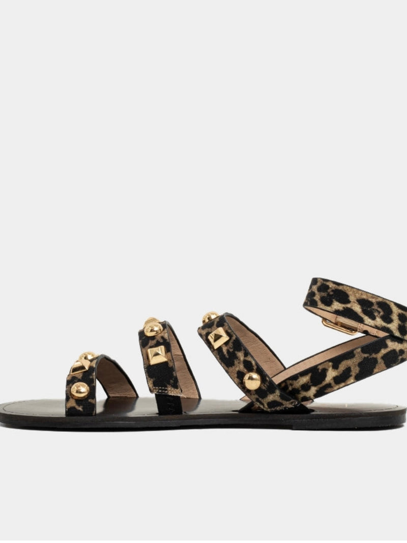 Daphne Cheetah Wrap Sandals