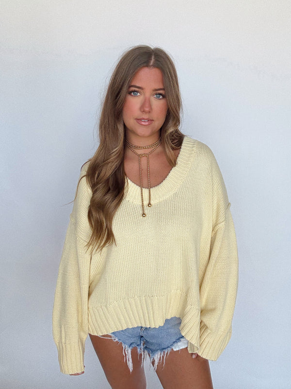 Lemon Drop Shoulder Sweater