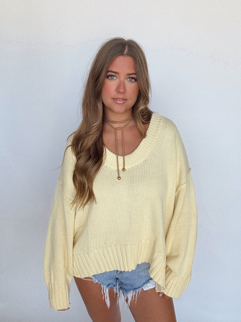 Lemon Drop Shoulder Sweater