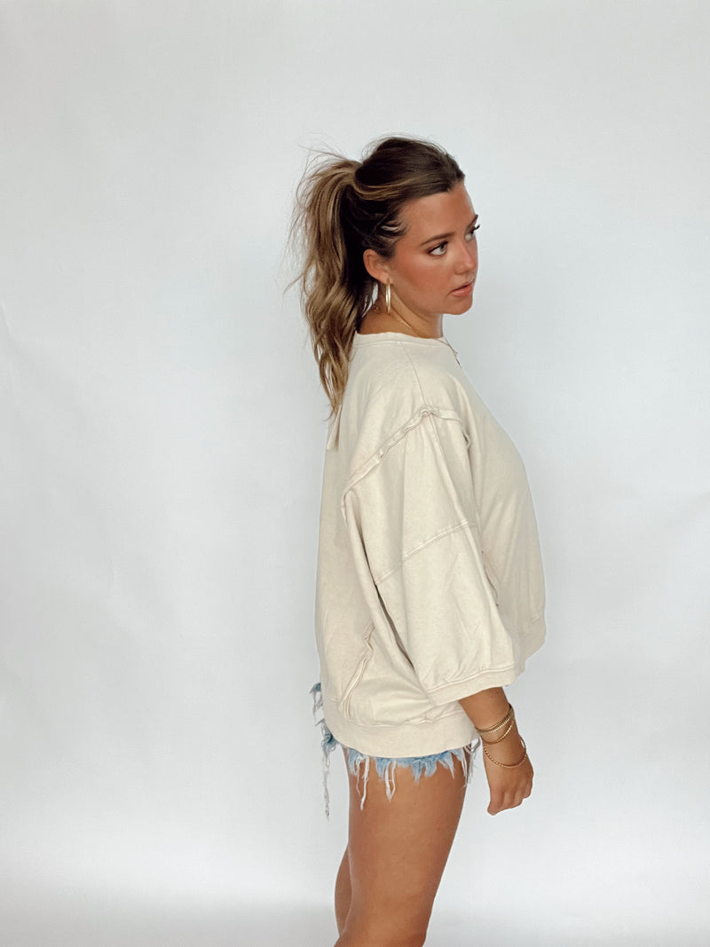 Taupe Pocket Top