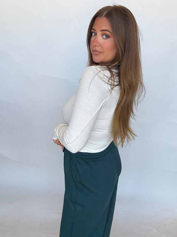 White Fitted long sleeve