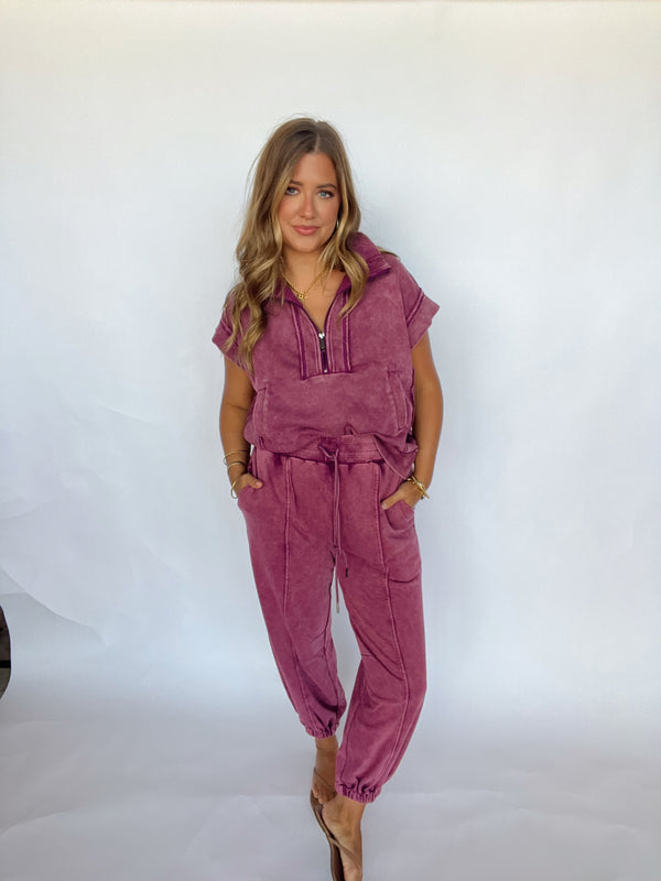 Plum Lux Jogger Set