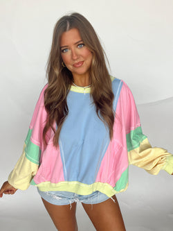 Pastel Colorblock Pullover