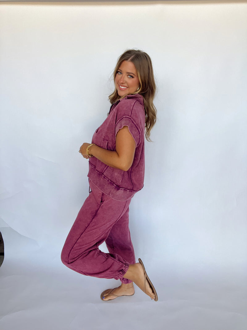 Plum Lux Jogger Set