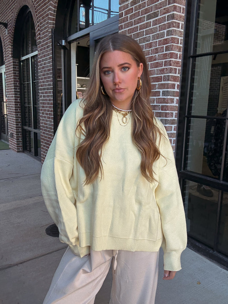 Daisy Yellow Chunky Sweater