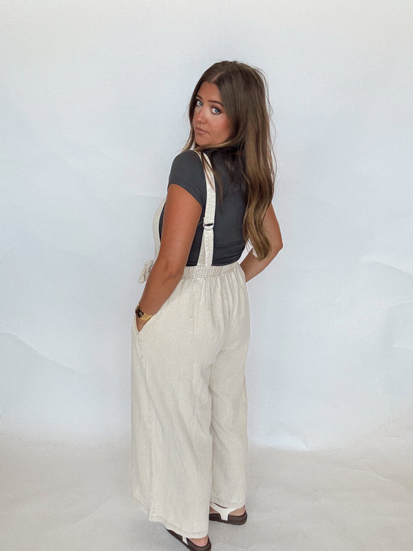 Taupe Overall Jumpsuit