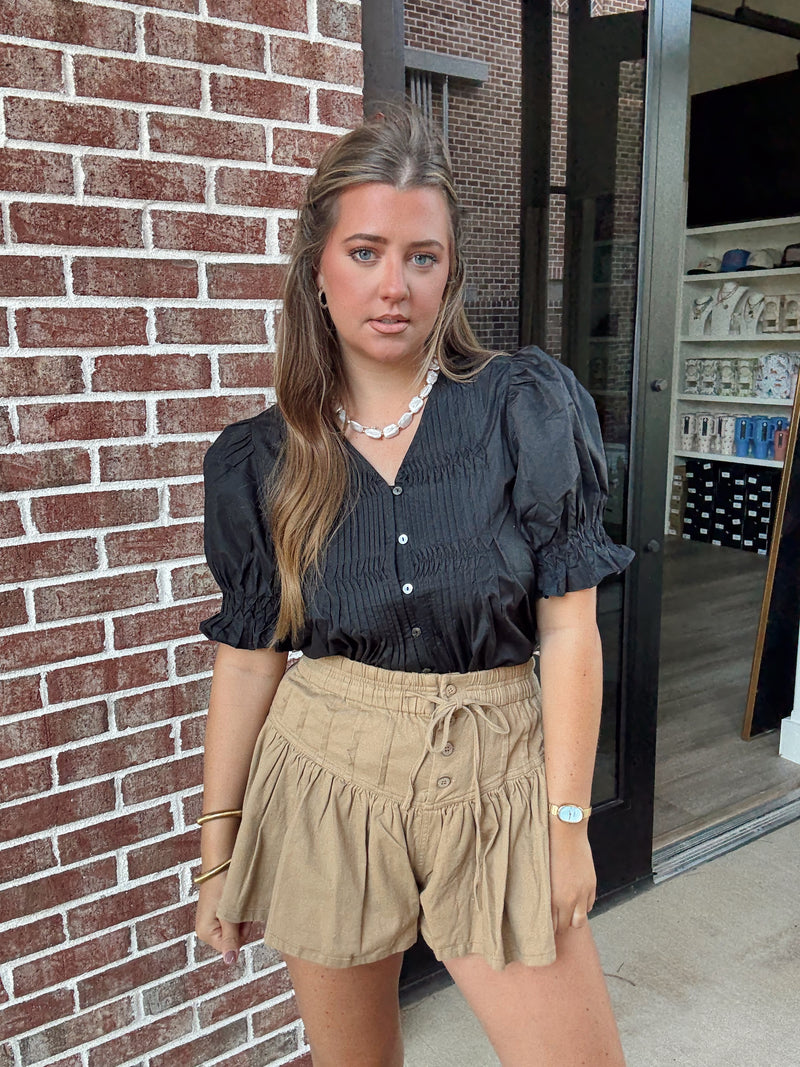 Tan Cassy Shorts