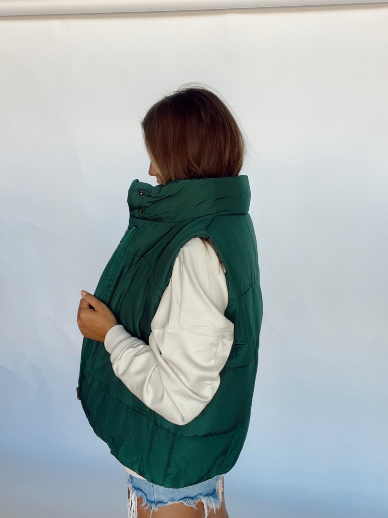 Green Puffer Vest