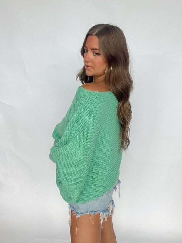 Green Slouched Sweater