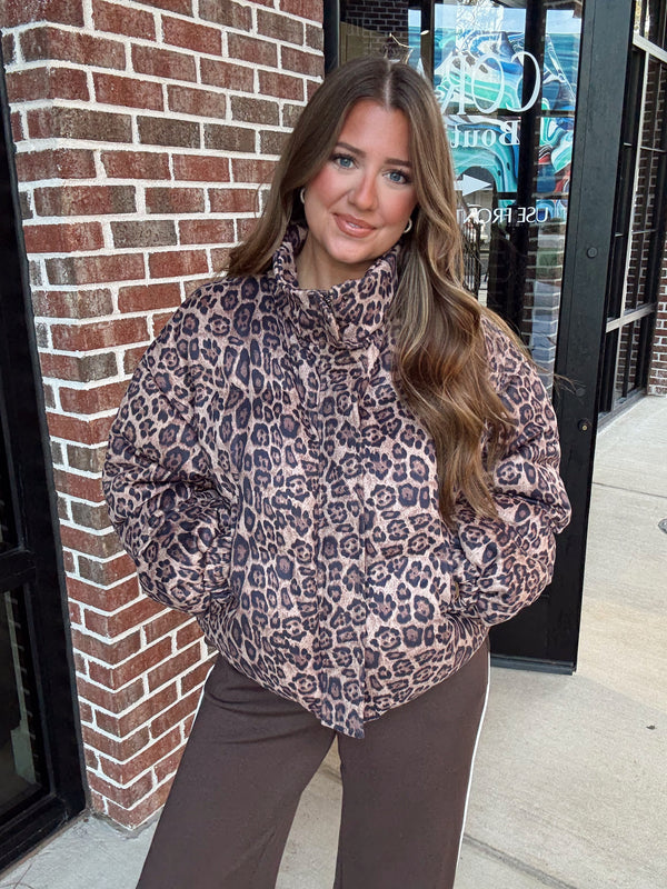Leopard Puffer Jacket