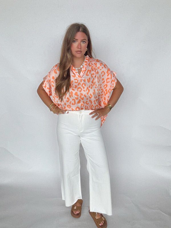 White Raw Hem Denim