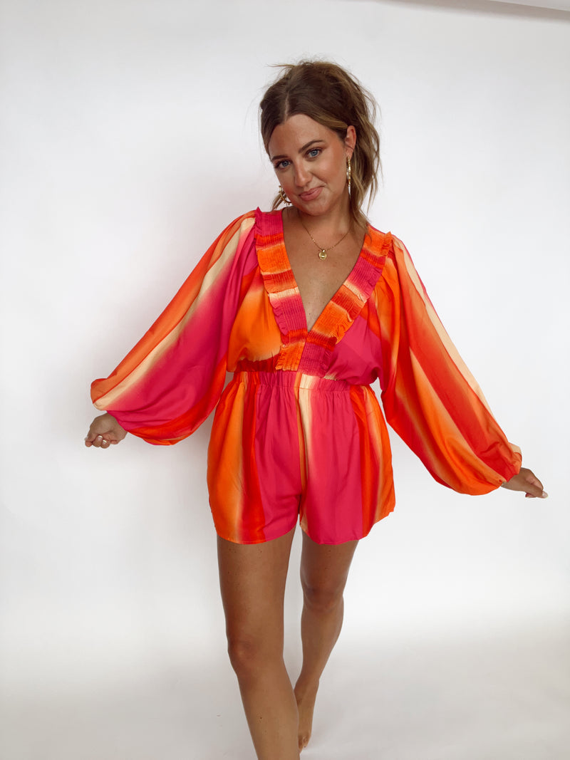 Tie Dye Balloon Romper