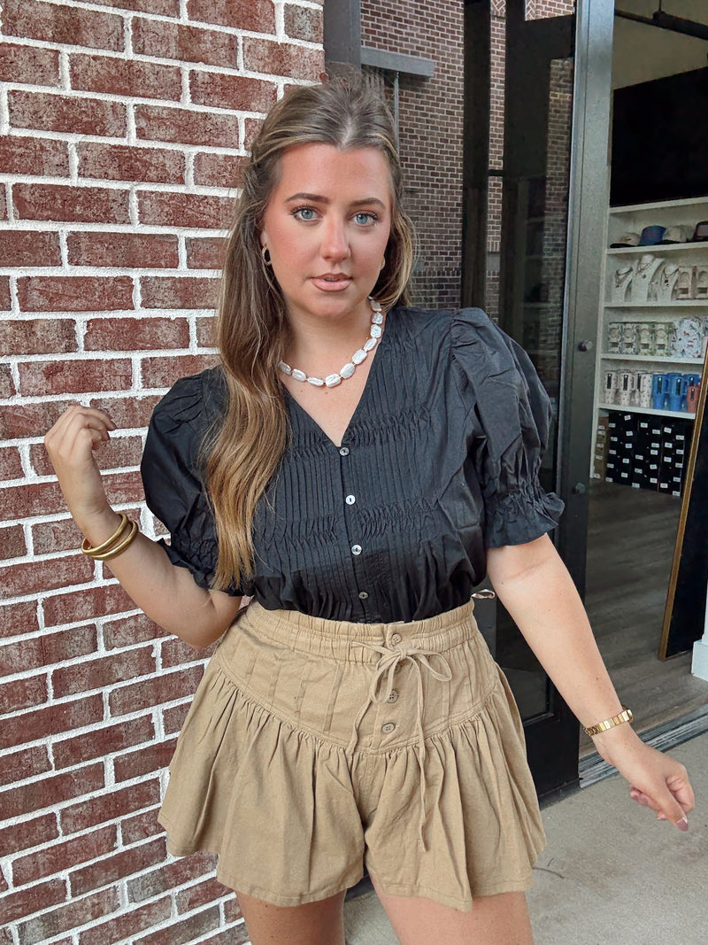 Tan Cassy Shorts
