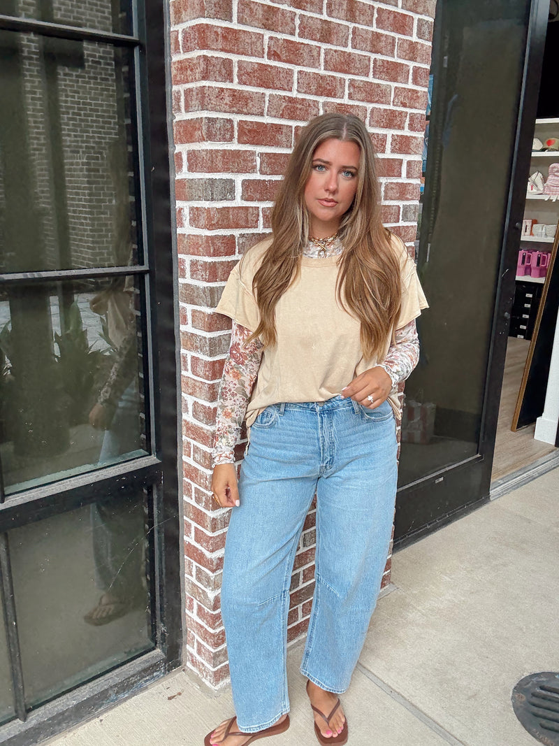 Tan Vintage Tee