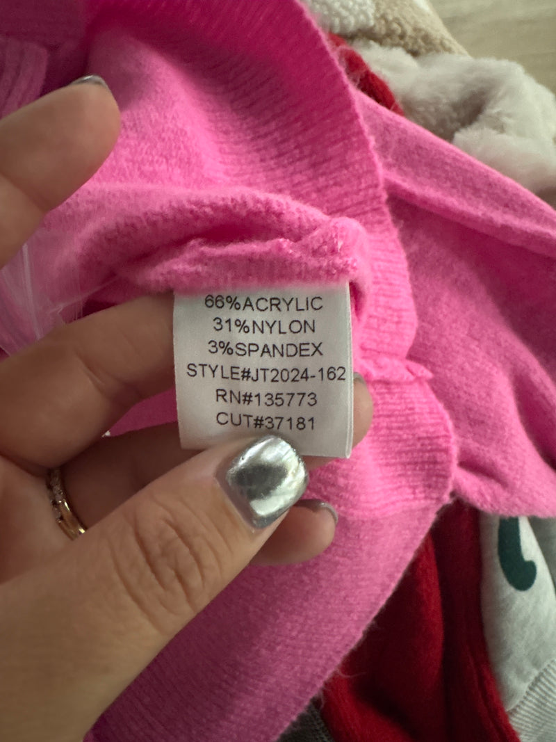 Pink Button Up Sweater