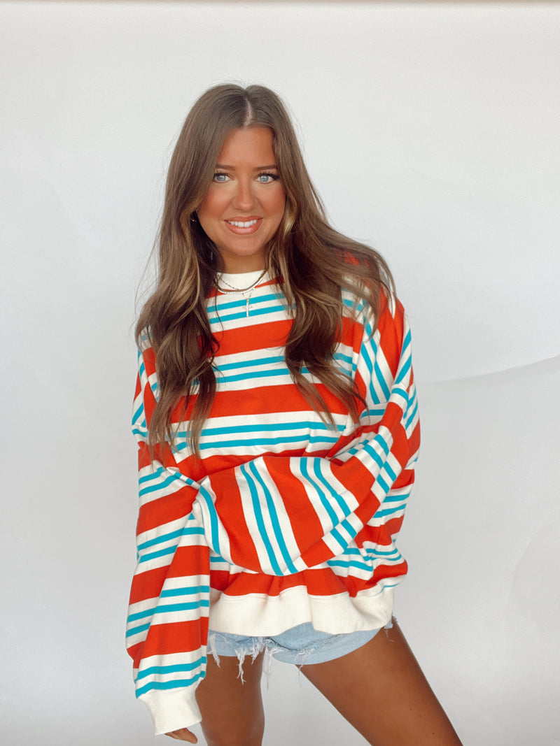 Red Striped Pullover