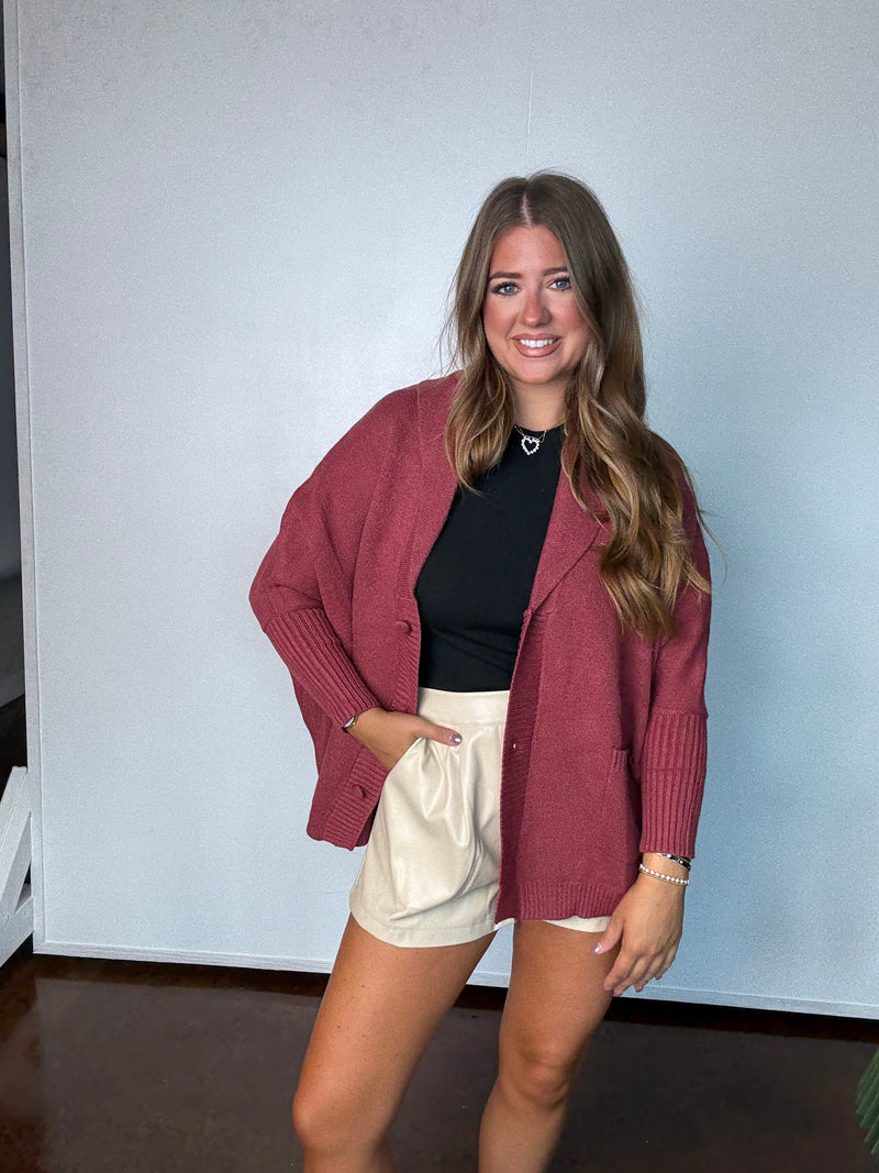 Dark Rose Cardigan