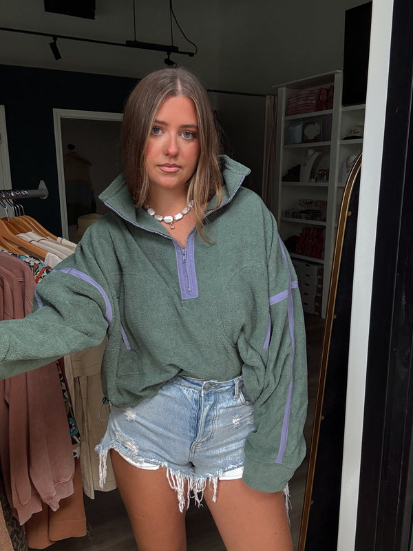 Pistachio Half Zip