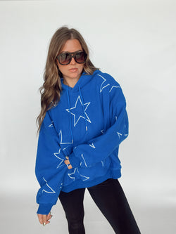 Star Sherpa Hoodie | BLUE