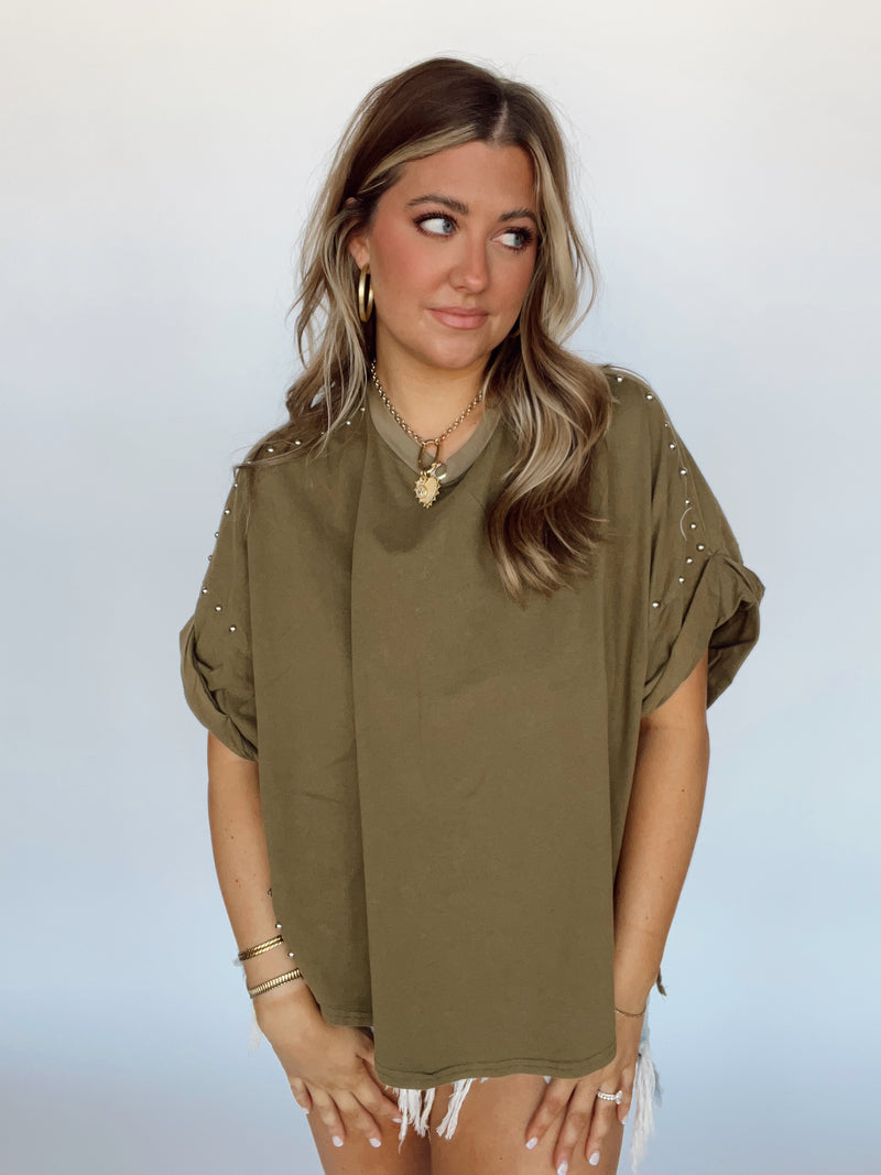 The Studded Marleigh Top | OLIVE