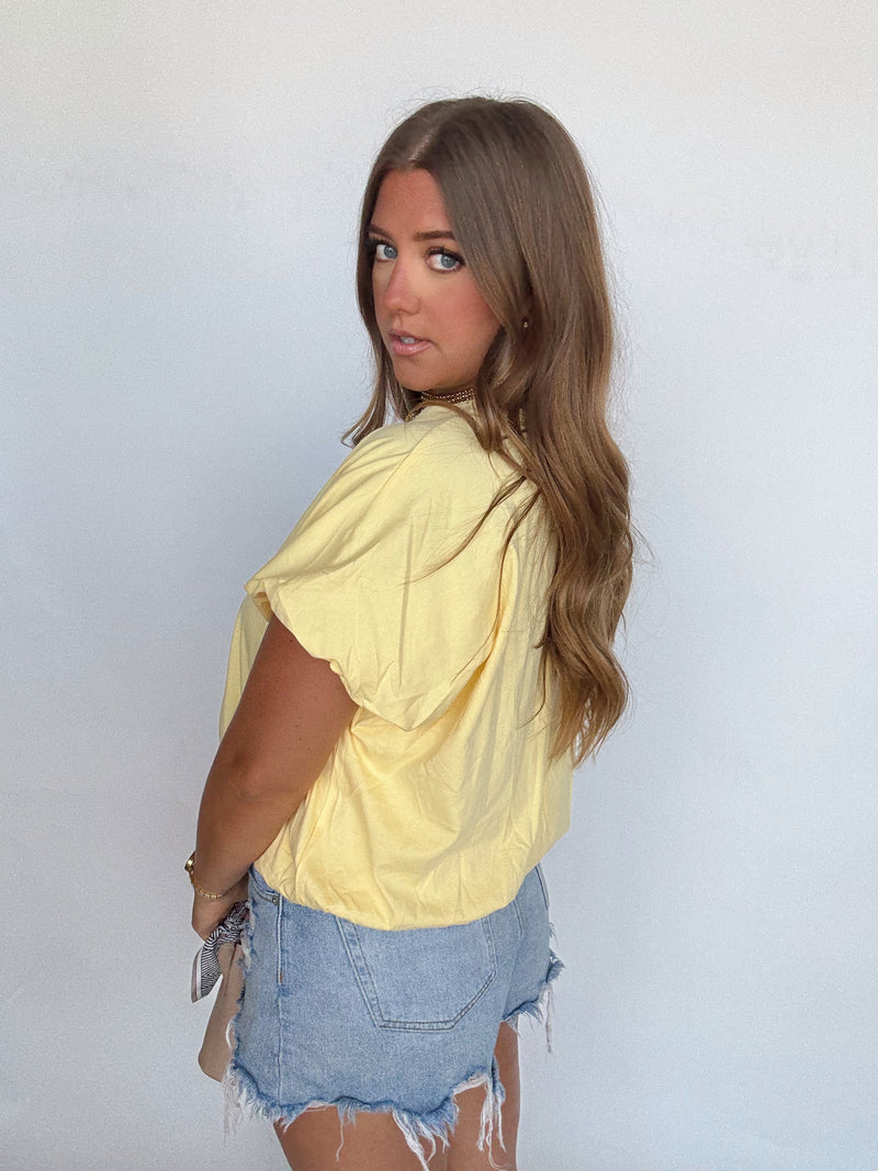 Lemon Bubble Top